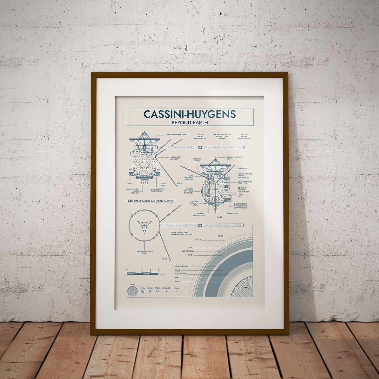 Cassini-Huygens. Outer Planet Exploration Probes Vertical Poster