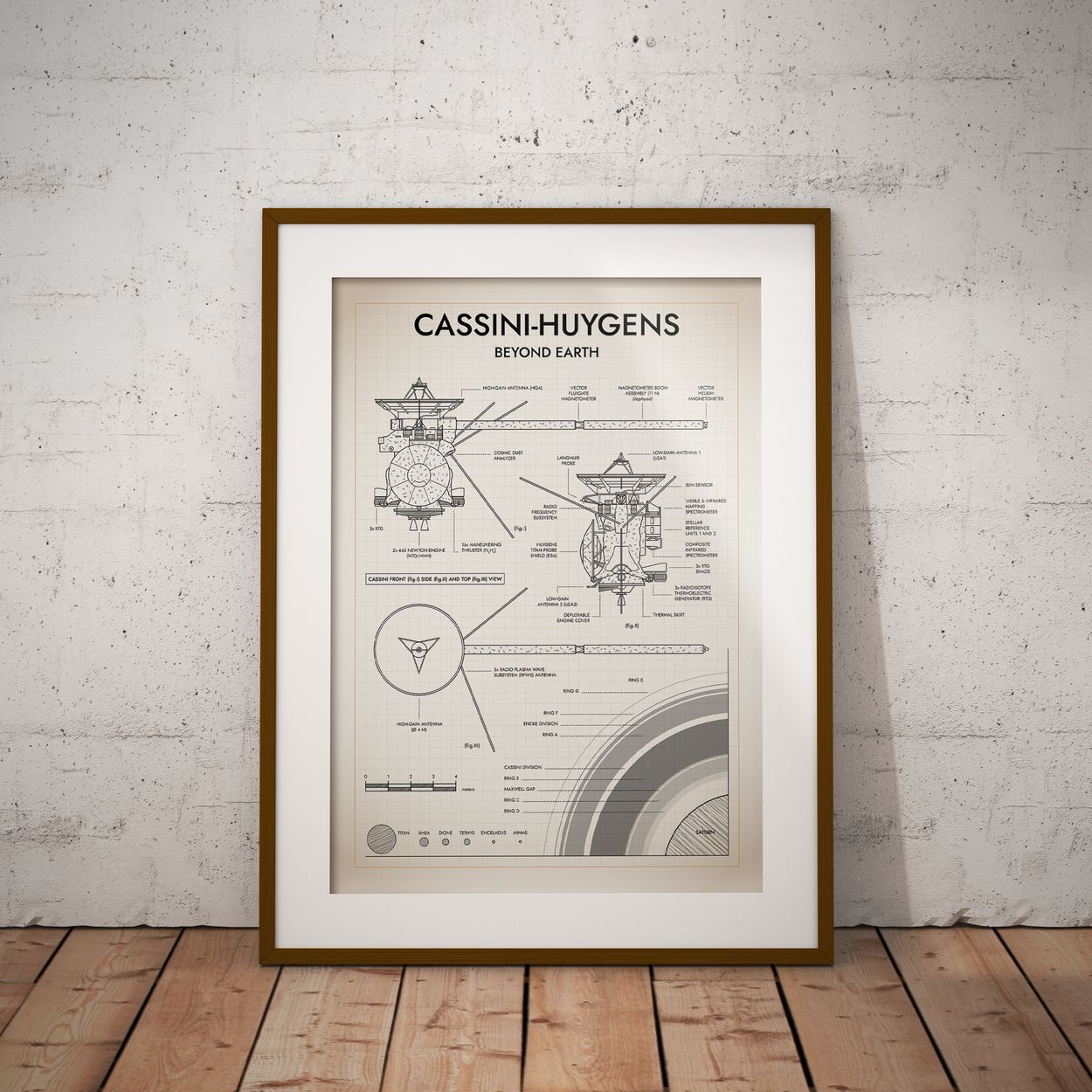 Cassini-Huygens. Outer Planet Exploration Probes Vertical Poster