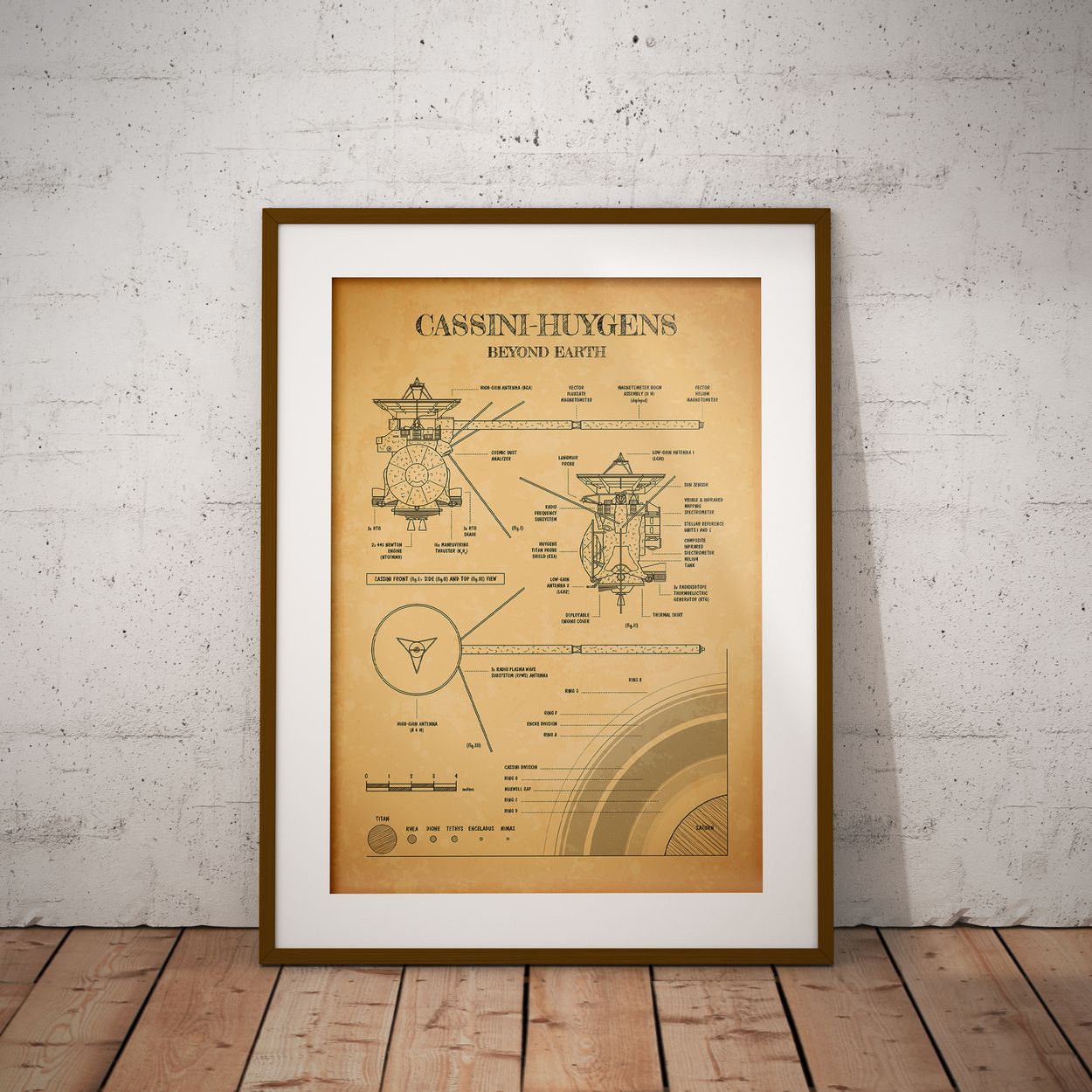 Cassini-Huygens. Outer Planet Exploration Probes Vertical Poster