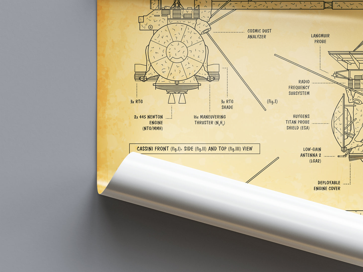 Cassini-Huygens. Outer Planet Exploration Probes Vertical Poster