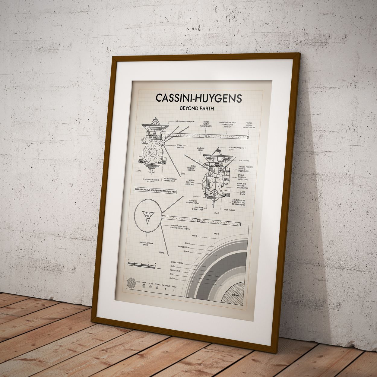 Cassini-Huygens. Outer Planet Exploration Probes Vertical Poster