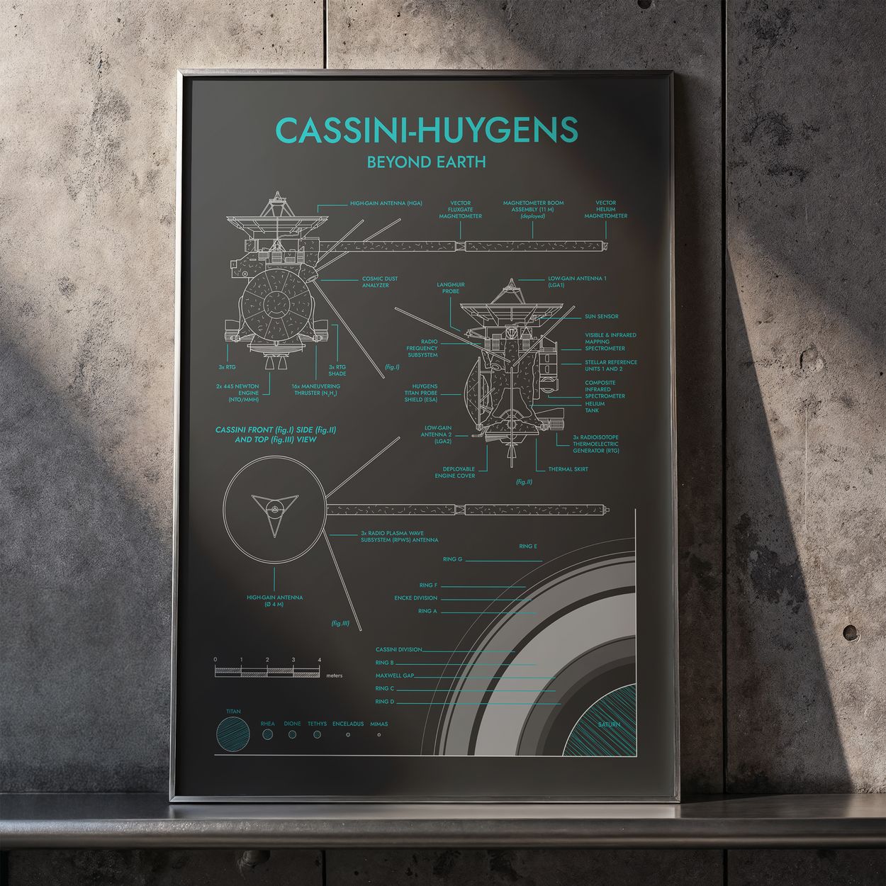 Cassini-Huygens. Outer Planet Exploration Probes Vertical Poster