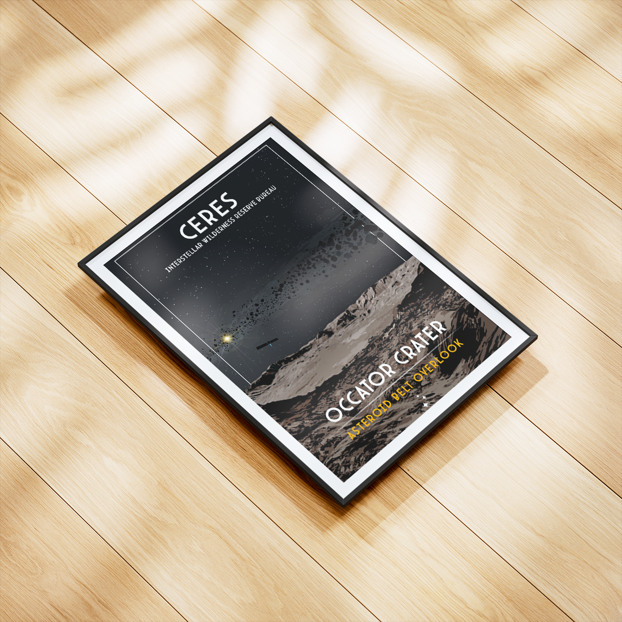 Ceres. Occator Crater (Interstellar Wilderness Reserve Bureau Series) Poster