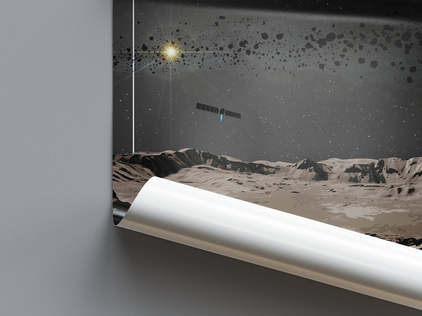 Ceres. Occator Crater (Interstellar Wilderness Reserve Bureau Series) Poster