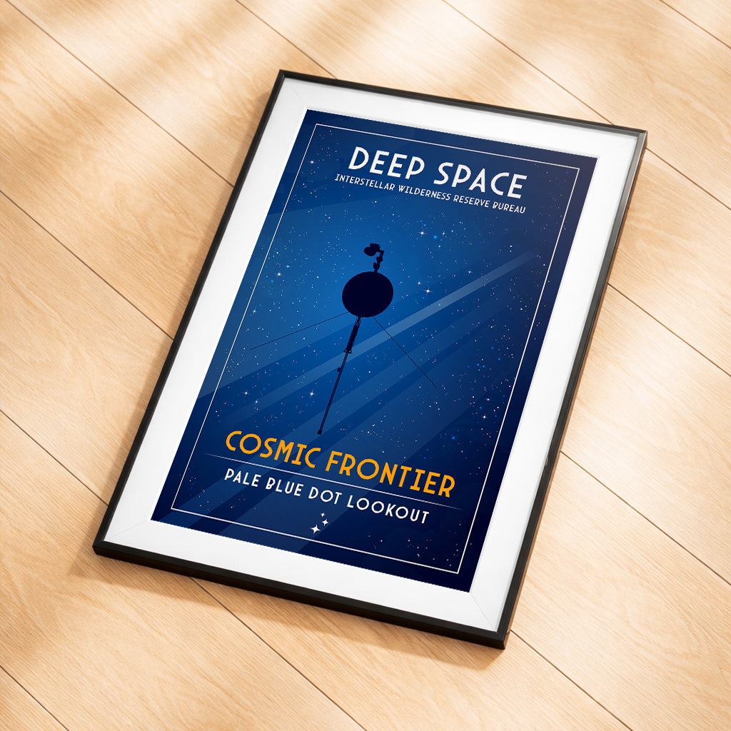 Cosmic Frontier. Pale Blue Dot Lookout (Interstellar Wilderness Reserve Bureau Series) Poster