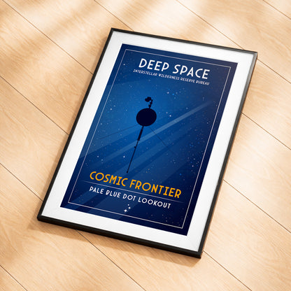 Cosmic Frontier. Pale Blue Dot Lookout (Interstellar Wilderness Reserve Bureau Series) Poster