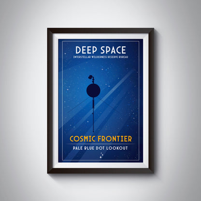 Cosmic Frontier. Pale Blue Dot Lookout (Interstellar Wilderness Reserve Bureau Series) Poster