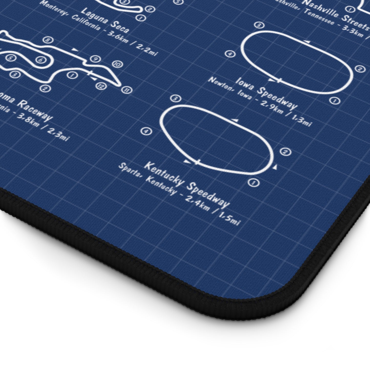 Indycar Race Tracks Desk Mat