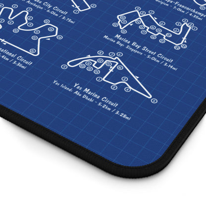 F1 Race Tracks Desk Mat