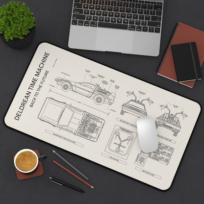DeLorean Back to the Future Desk Mat