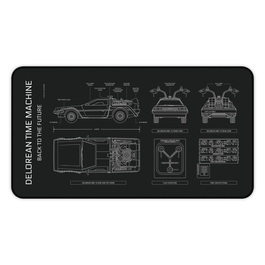 DeLorean Back to the Future Desk Mat