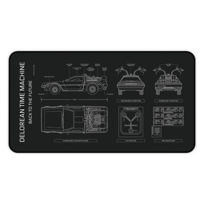 DeLorean Back to the Future Desk Mat
