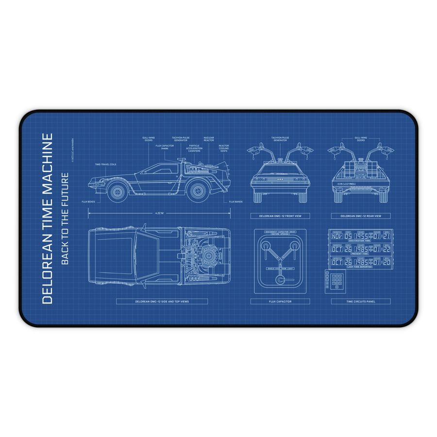 DeLorean Back to the Future Desk Mat