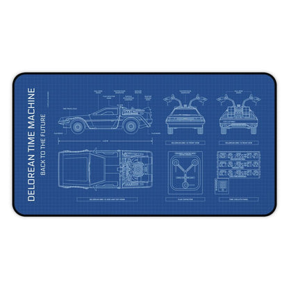 DeLorean Back to the Future Desk Mat