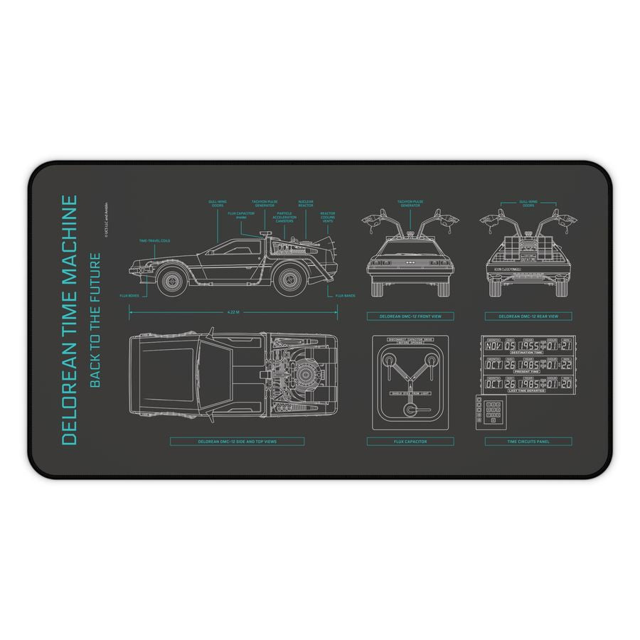 DeLorean Back to the Future Desk Mat