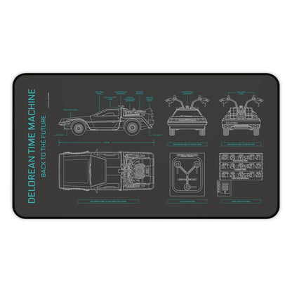 DeLorean Back to the Future Desk Mat