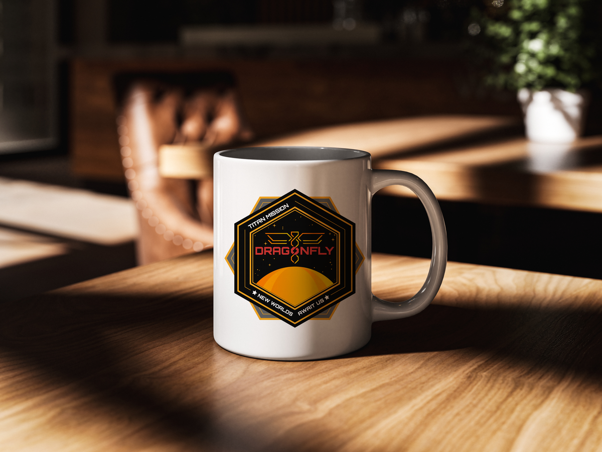 Dragonfly: Titan Mission. New Worlds Await Us - Mug