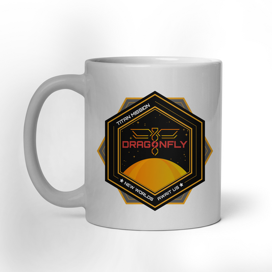 Dragonfly: Titan Mission. New Worlds Await Us - Mug