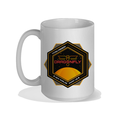 Dragonfly: Titan Mission. New Worlds Await Us - Mug