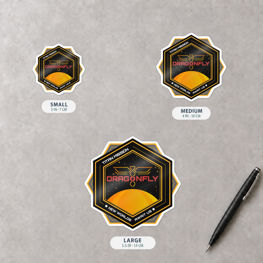 Dragonfly: Titan Mission. New Worlds Await - Sticker