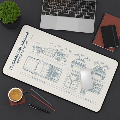 DeLorean Back to the Future Desk Mat
