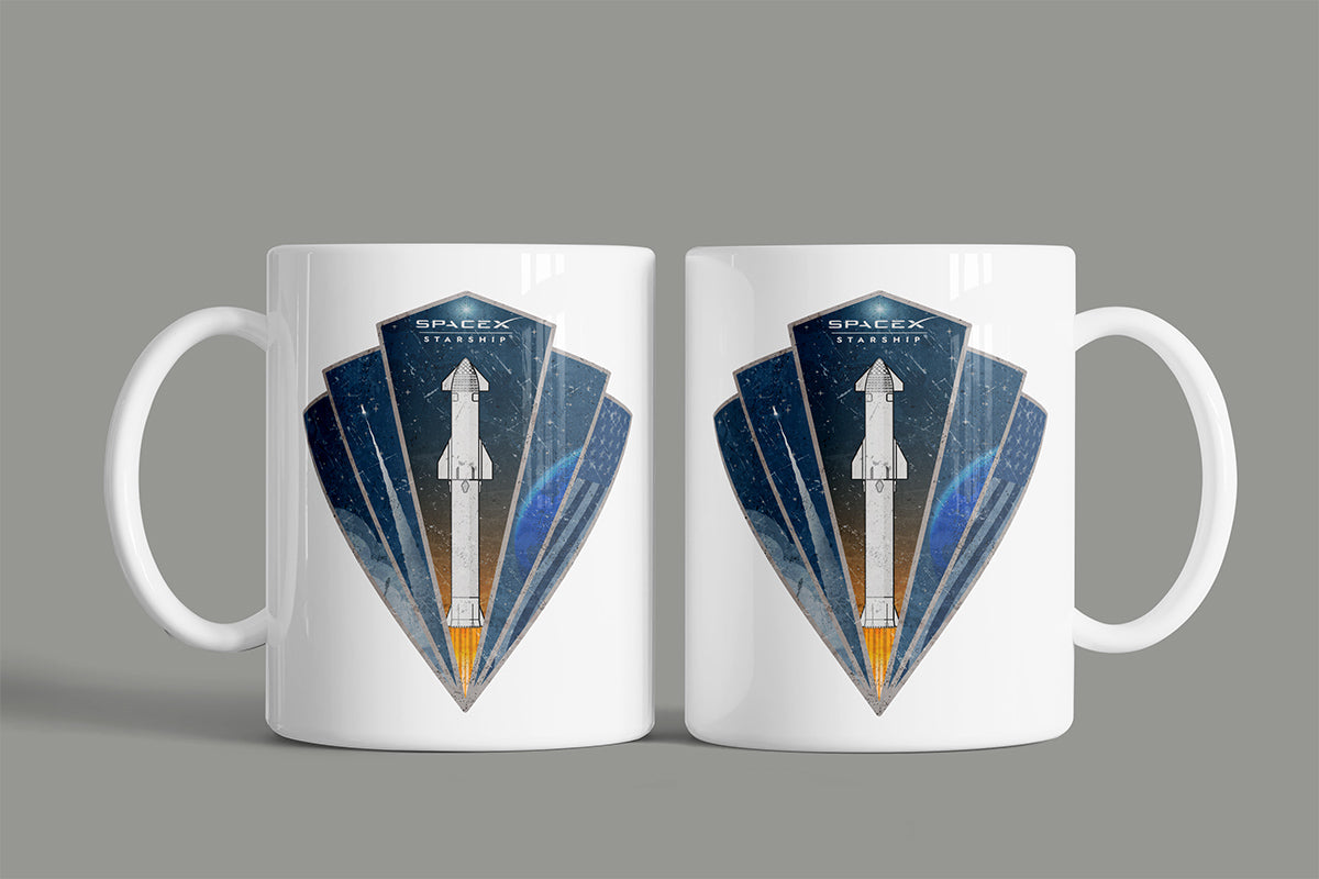 Starship Rocket Badge - Mug