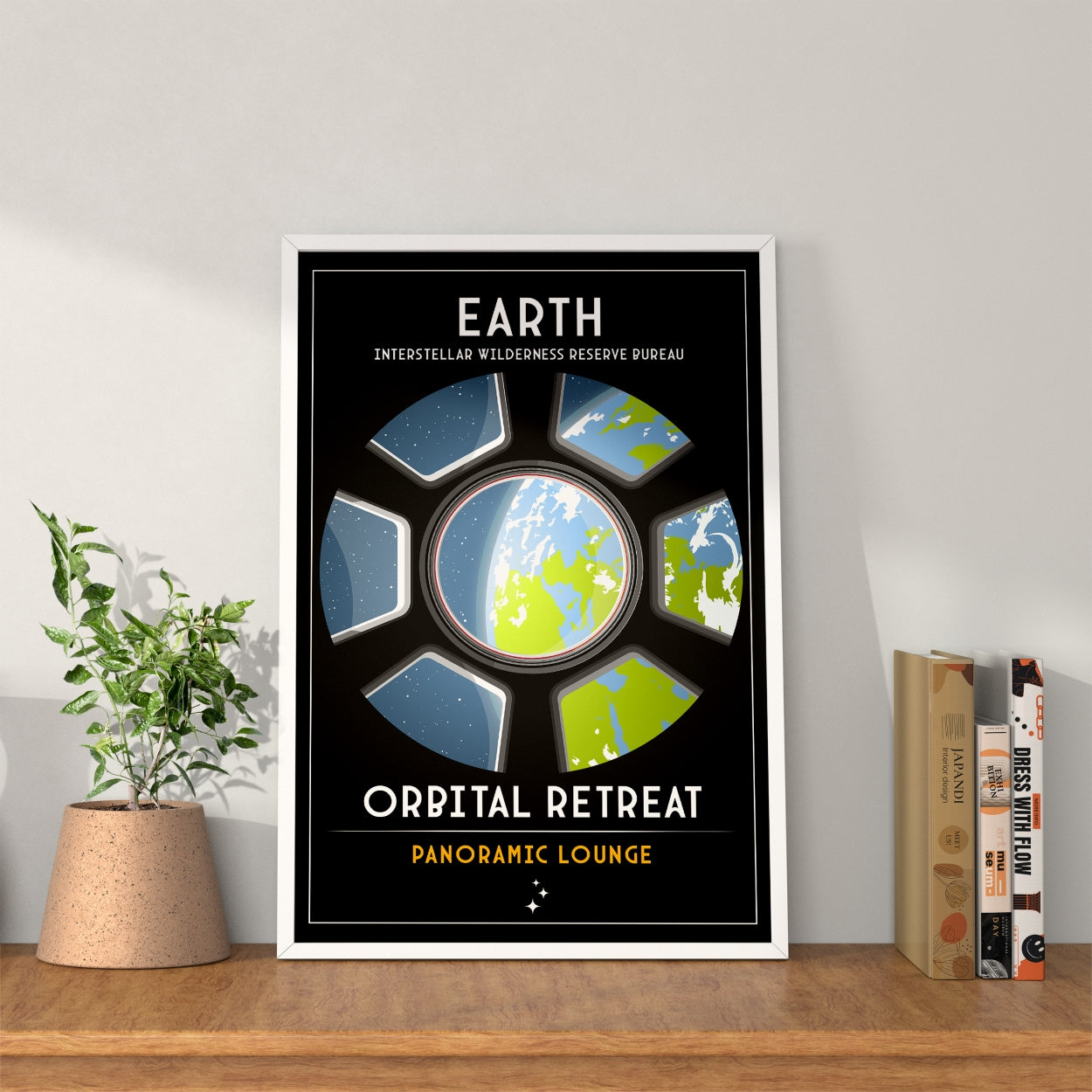 Earth. Orbital Retreat (Interstellar Wilderness Reserve Bureau Series) Poster