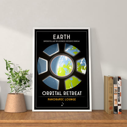 Earth. Orbital Retreat (Interstellar Wilderness Reserve Bureau Series) Poster
