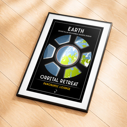 Earth. Orbital Retreat (Interstellar Wilderness Reserve Bureau Series) Poster