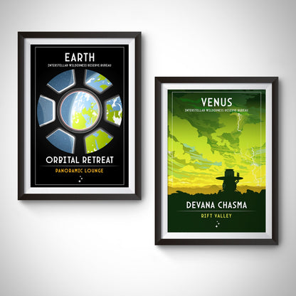 Earth. Orbital Retreat (Interstellar Wilderness Reserve Bureau Series) Poster