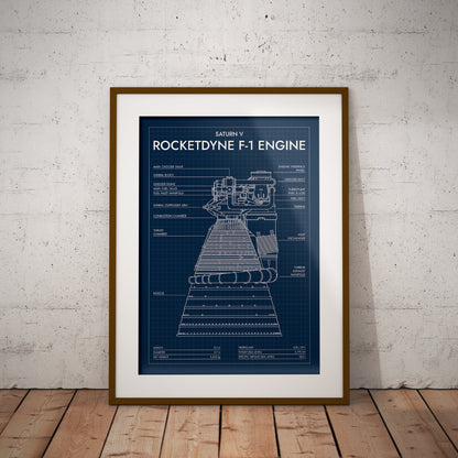 Rocketdyne F-1 Engine. Saturn V Poster