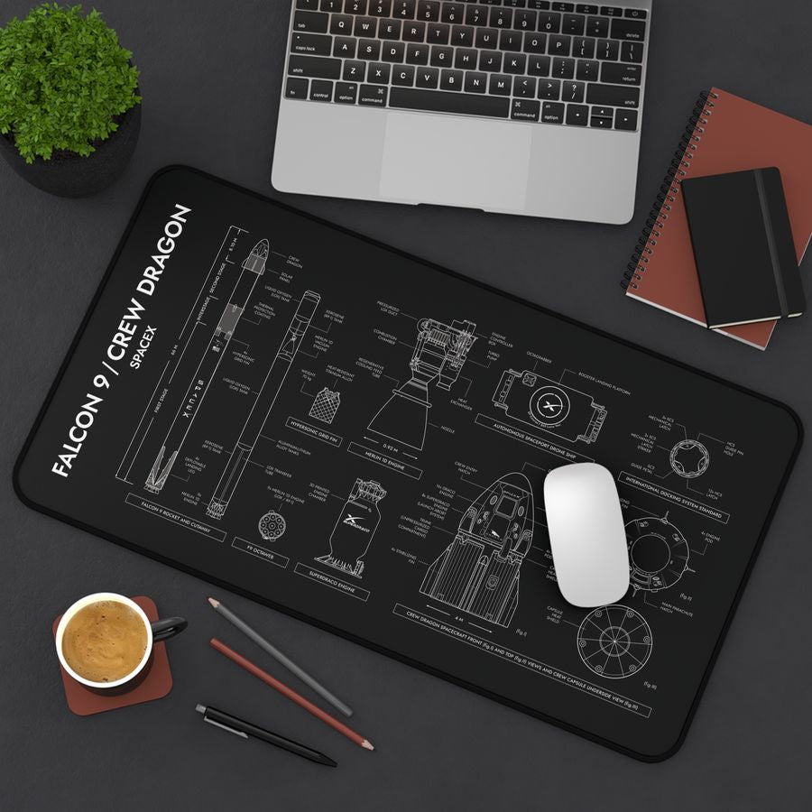 SpaceX Falcon 9 Crew Dragon Desk Mat