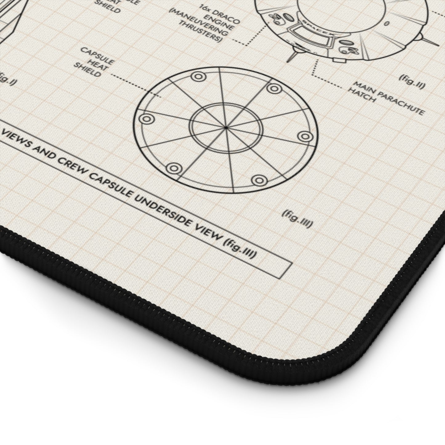 SpaceX Falcon 9 Crew Dragon Desk Mat
