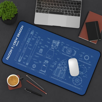 SpaceX Falcon 9 Crew Dragon Desk Mat