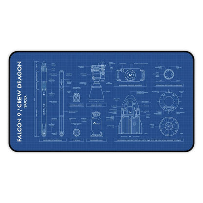 SpaceX Falcon 9 Crew Dragon Desk Mat