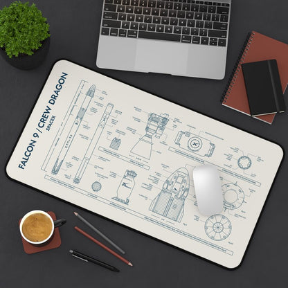 SpaceX Falcon 9 Crew Dragon Desk Mat