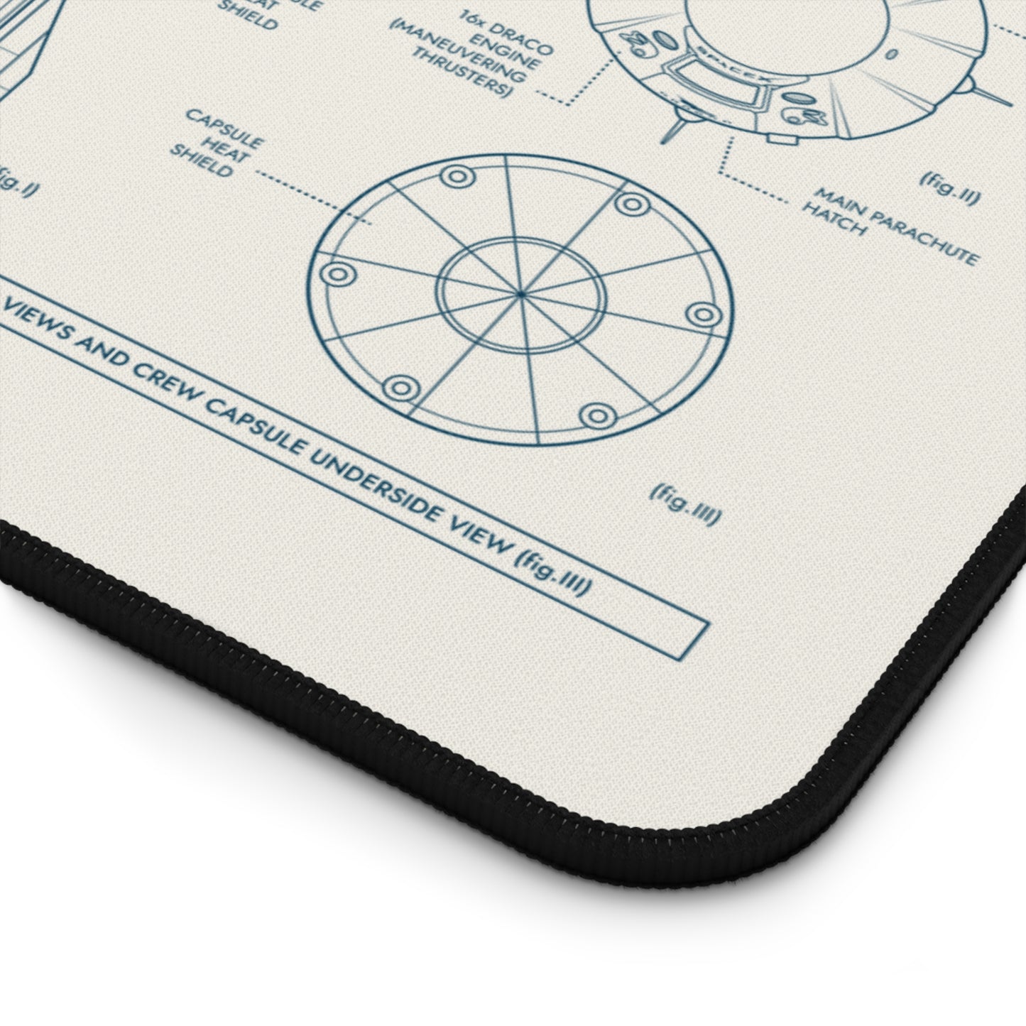 SpaceX Falcon 9 Crew Dragon Desk Mat