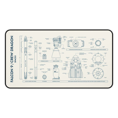 SpaceX Falcon 9 Crew Dragon Desk Mat