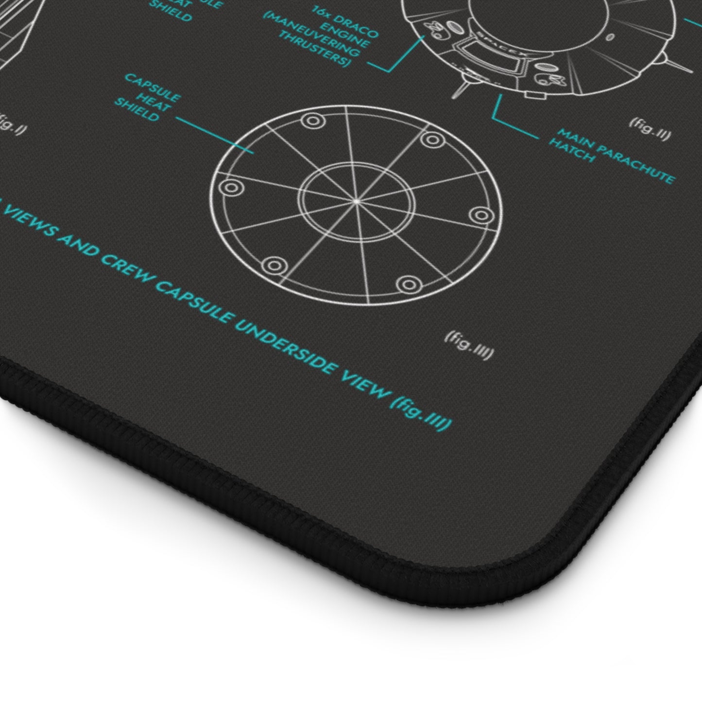 SpaceX Falcon 9 Crew Dragon Desk Mat