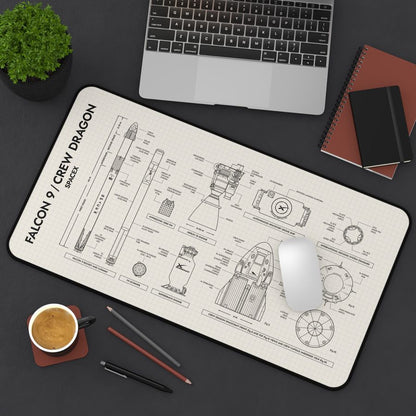SpaceX Falcon 9 Crew Dragon Desk Mat