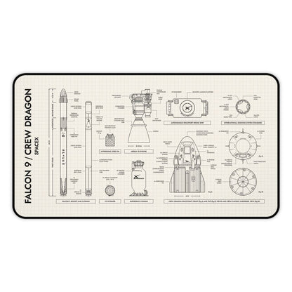 SpaceX Falcon 9 Crew Dragon Desk Mat