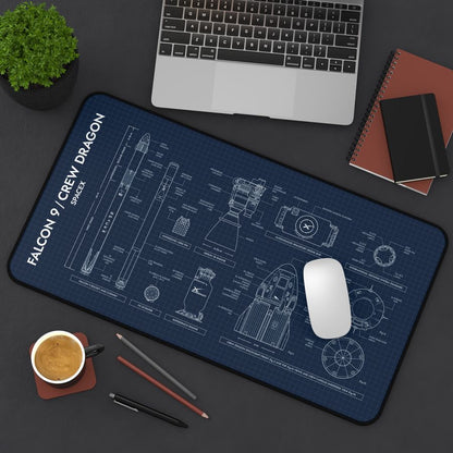 SpaceX Falcon 9 Crew Dragon Desk Mat