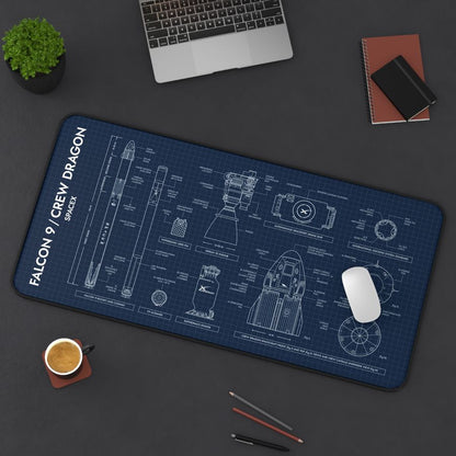 SpaceX Falcon 9 Crew Dragon Desk Mat