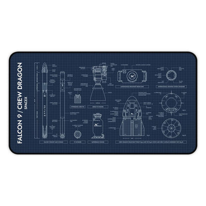 SpaceX Falcon 9 Crew Dragon Desk Mat