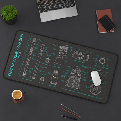 SpaceX Falcon 9 Crew Dragon Desk Mat