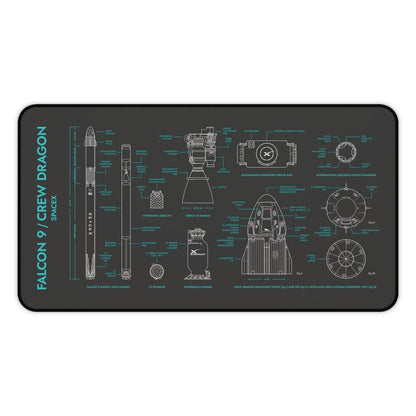 SpaceX Falcon 9 Crew Dragon Desk Mat