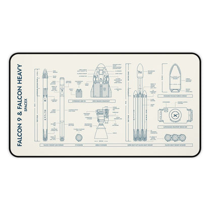 SpaceX Falcon 9 & Falcon Heavy Desk Mat