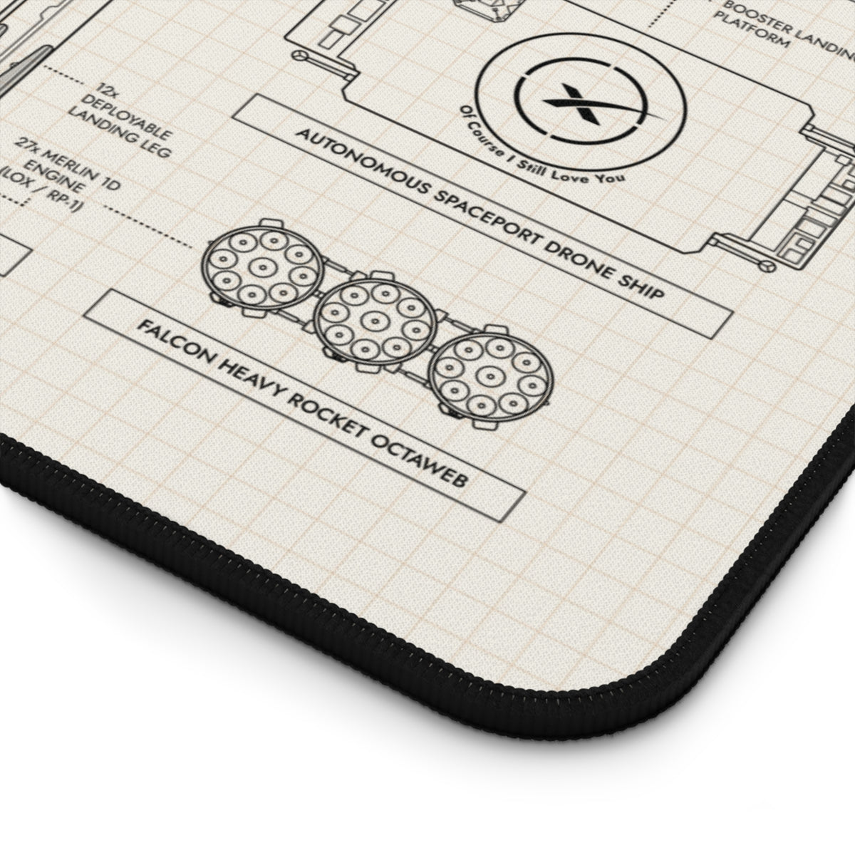 SpaceX Falcon 9 & Falcon Heavy Desk Mat