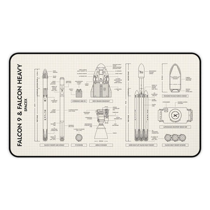 SpaceX Falcon 9 & Falcon Heavy Desk Mat