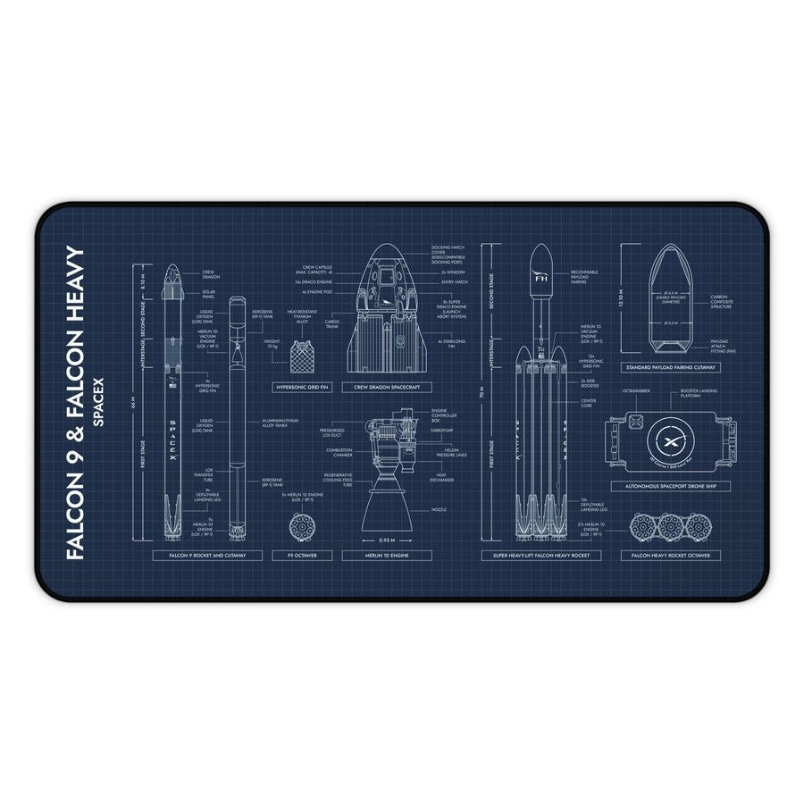 SpaceX Falcon 9 & Falcon Heavy Desk Mat